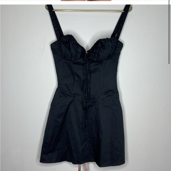 HOUSE OF CB CARLOTTA Corset Bodice Cotton Blend Cocktail Dress NWT - Picture 3 of 7